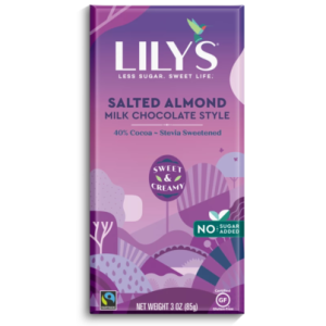 Choc Bar 40% Salted Almond (Lily's), 85G
