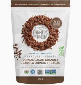 Granola Cocoa Sprouted Oats/Quinoa (OneDegree), 312g